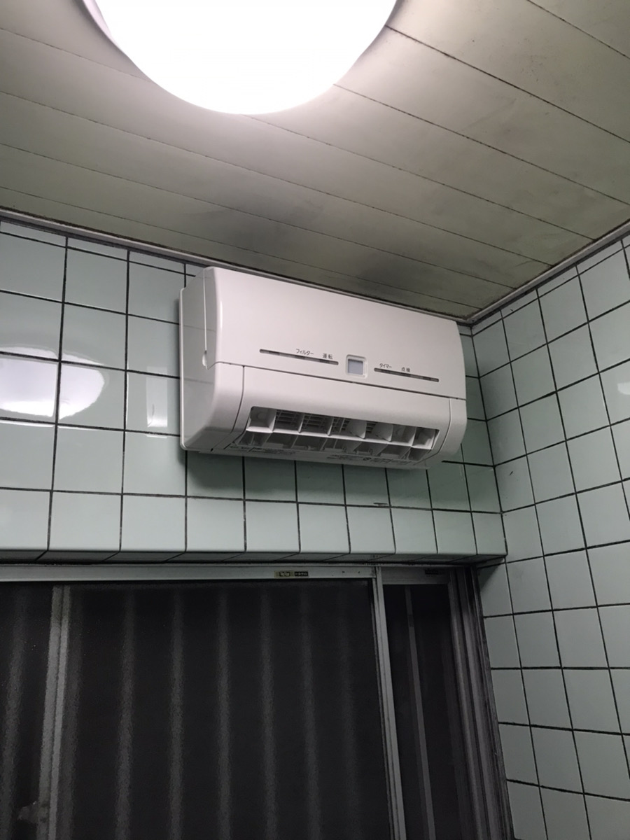 神奈川県厚木市　壁掛け浴室暖房乾燥機新設工事